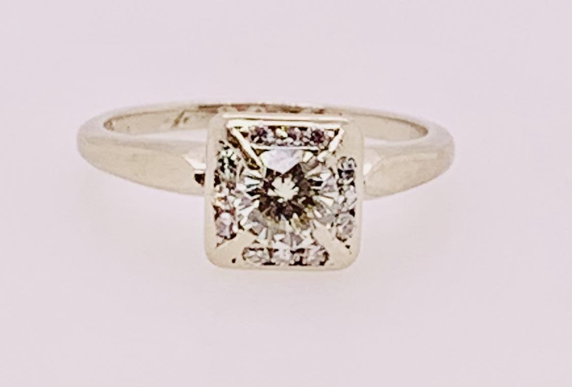 Estate Cluster Engagement Ring