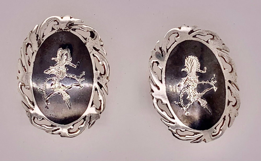 Estate Sterling Silver Earrings