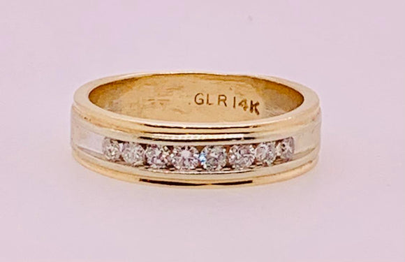 14K Men's Diamond Band