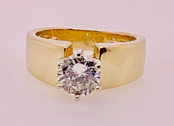 14K Estate One Carat Solitaire Ring