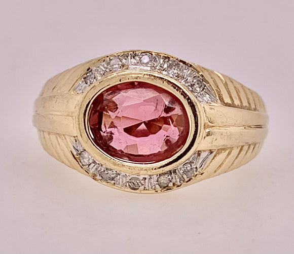 Estate 14K Pink Tourmaline Ring