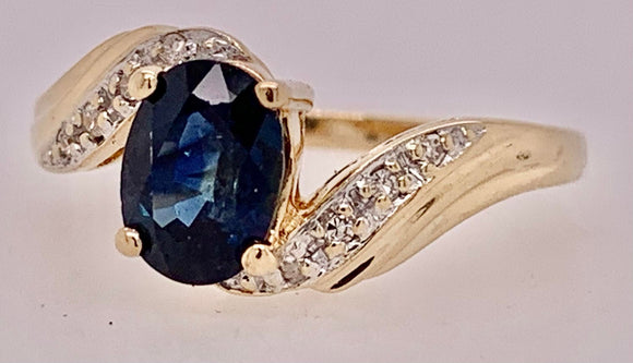 Estate 14K Blue Sapphire Ring