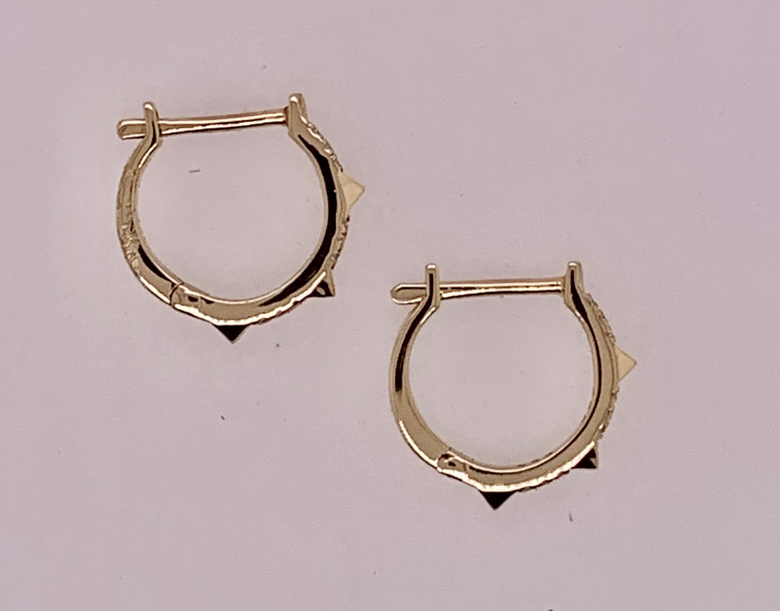 14K Diamond Hoop Earrings