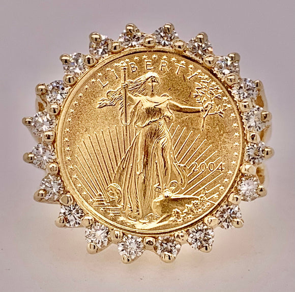Estate Liberty Coin Ring