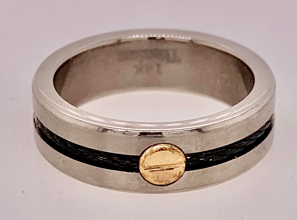 Closeout Titanium/14K Men's Ring