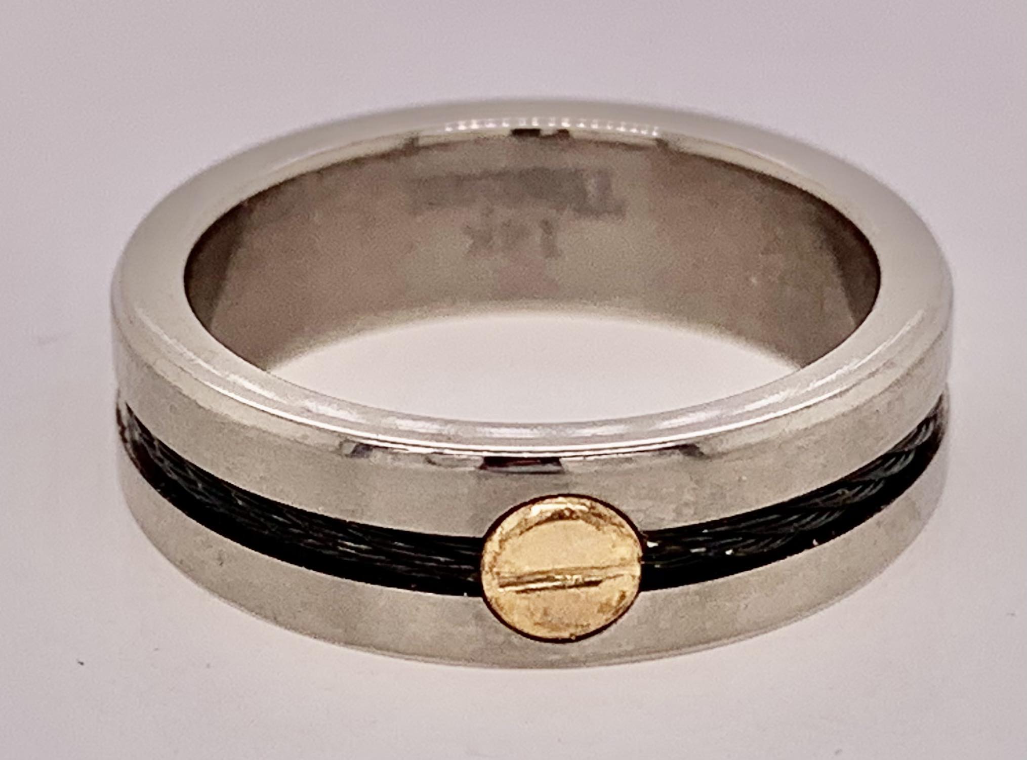 Closeout Titanium/14K Men's Ring