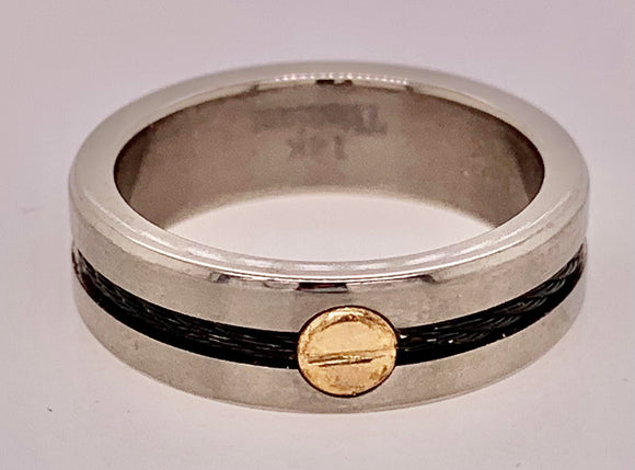 Closeout Titanium/14K Men's Ring