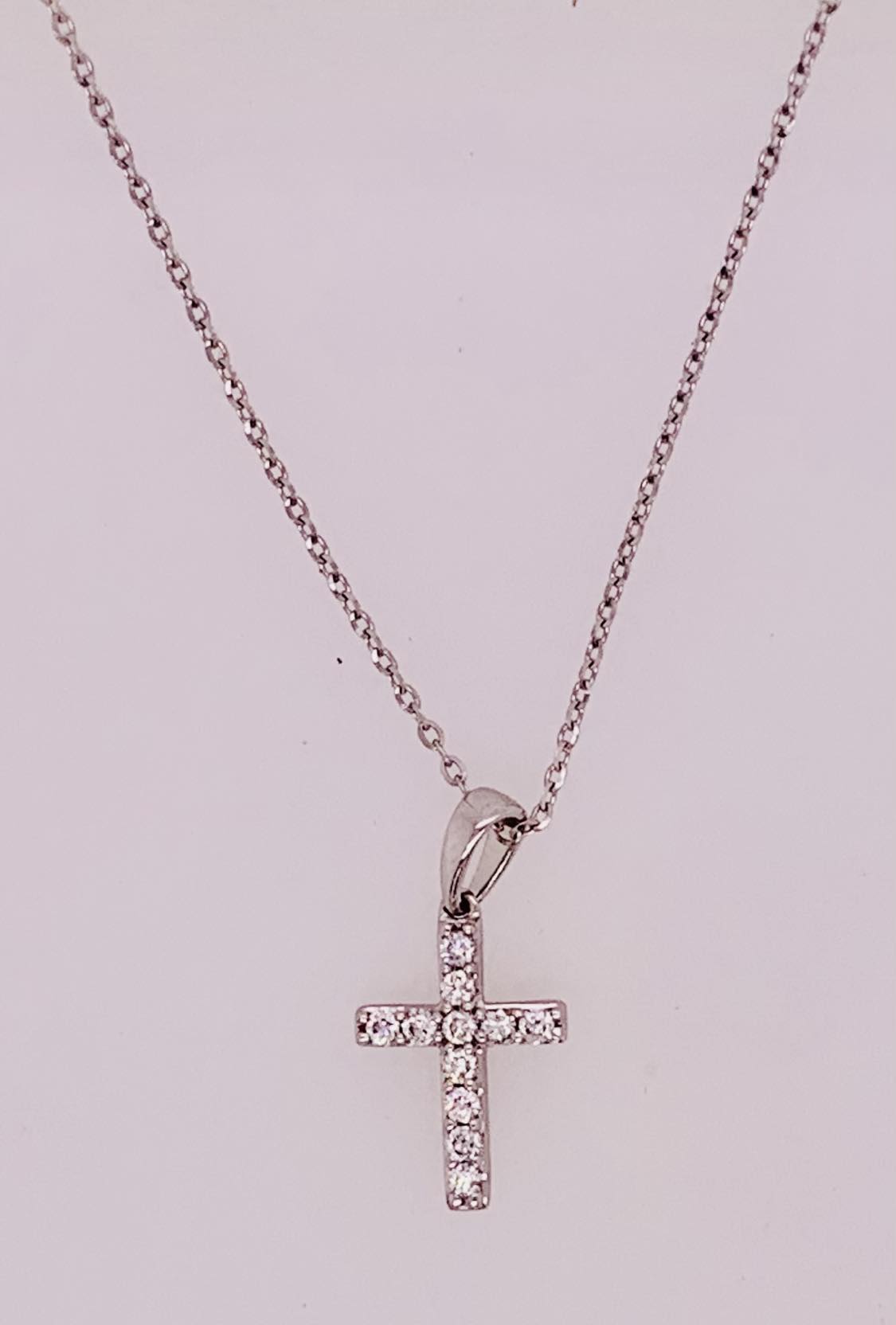 14K Diamond Cross Pendant