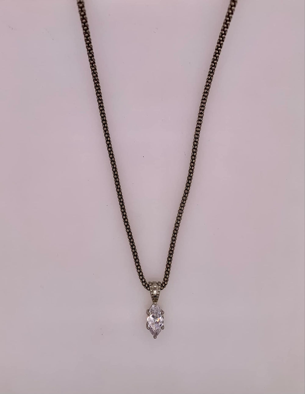 Vintage Marquise Cut Cubic Zirconia Pendant