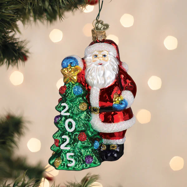 Old World Christmas 2025 Santa With Tree Ornament