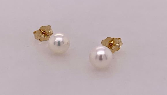 14K 5mm Akoya Pearl Earrings