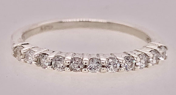 Sterling Silver Cubic Zirconia Anniversary Ring