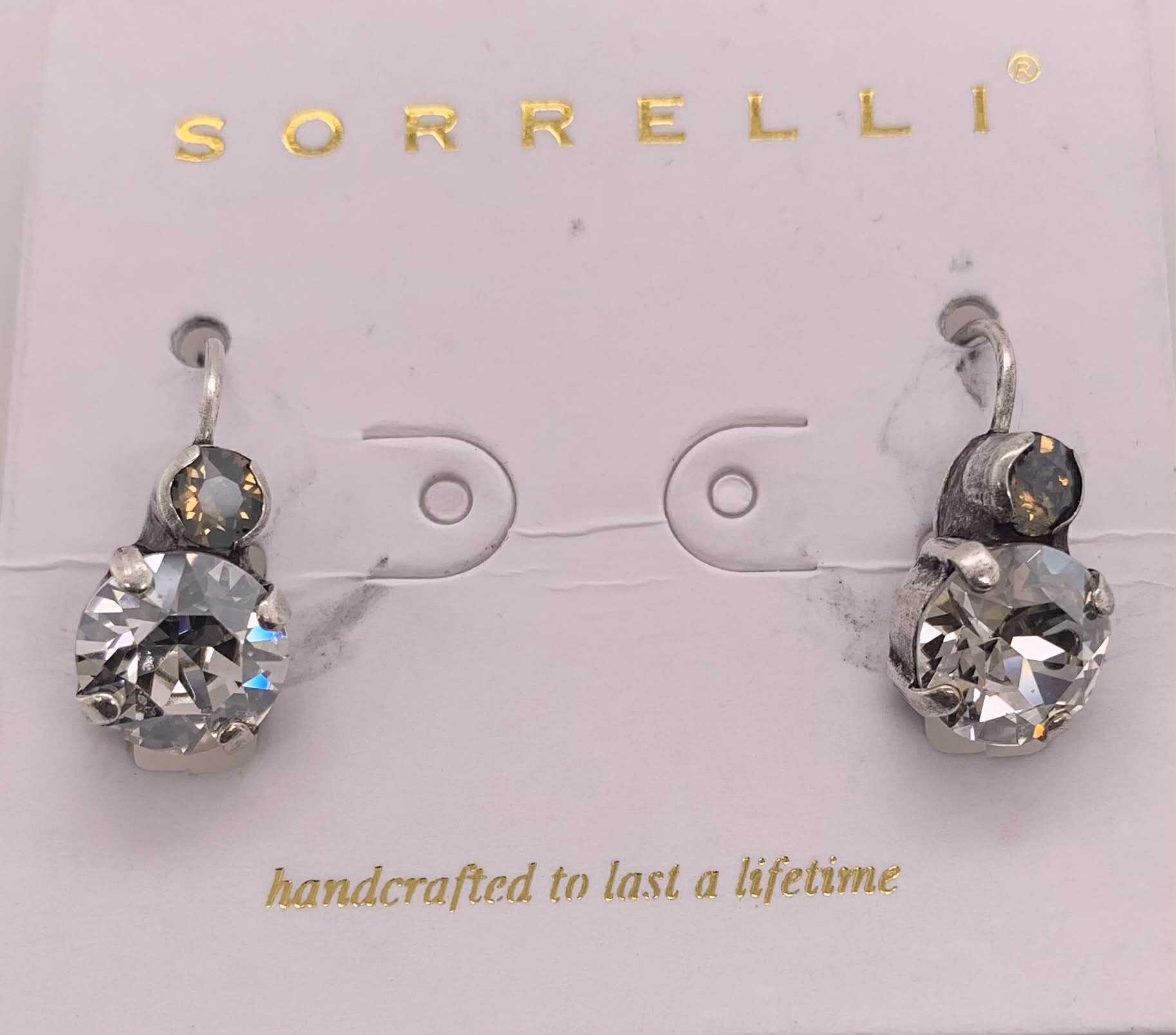 Round Crystal Dangle Earrings