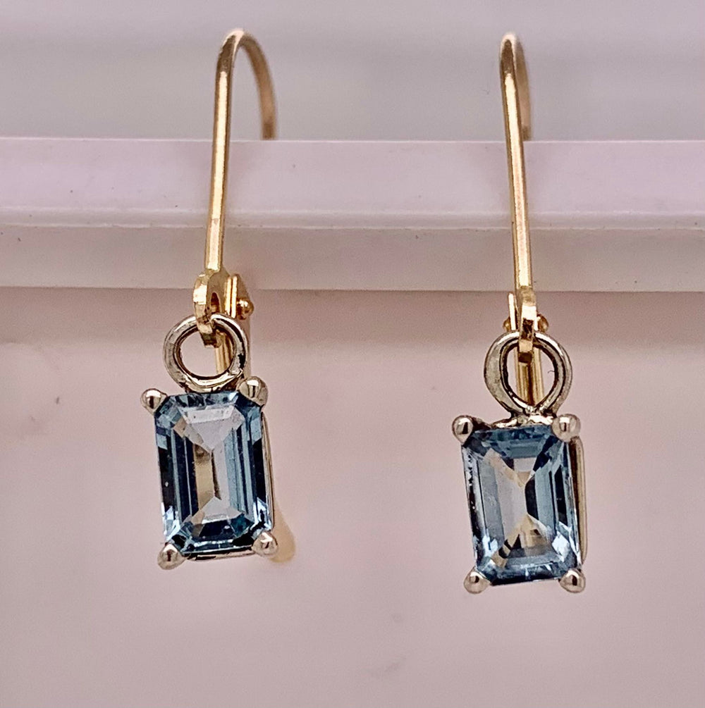 14K Aquamarine Earrings