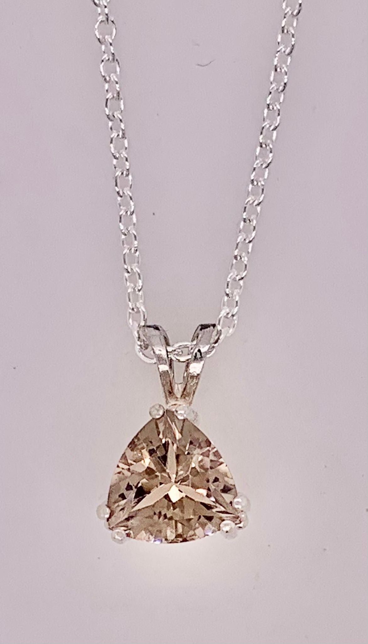 Sterling Silver Smokey Quartz Necklace