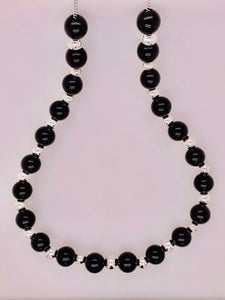 Sterling Silver Black Onyx Necklace