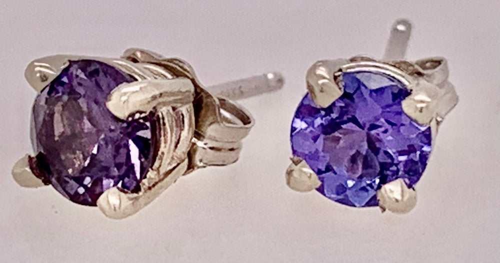 14K White Gold Tanzanite Earrings