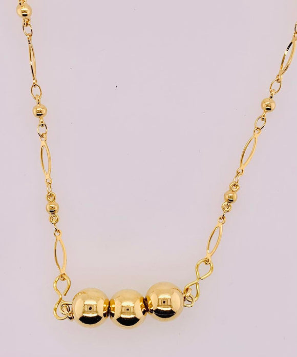 Fancy Linked Bead Necklace