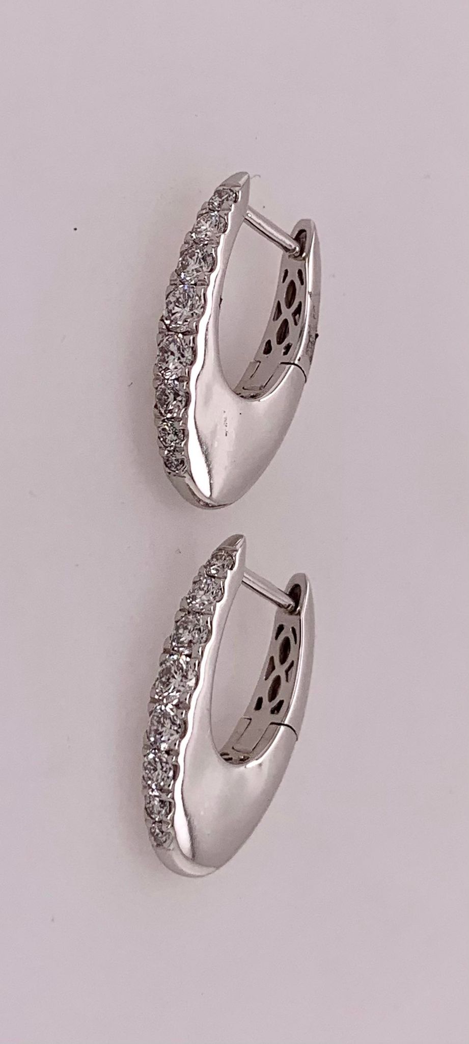 14K Diamond Hoop Earrings