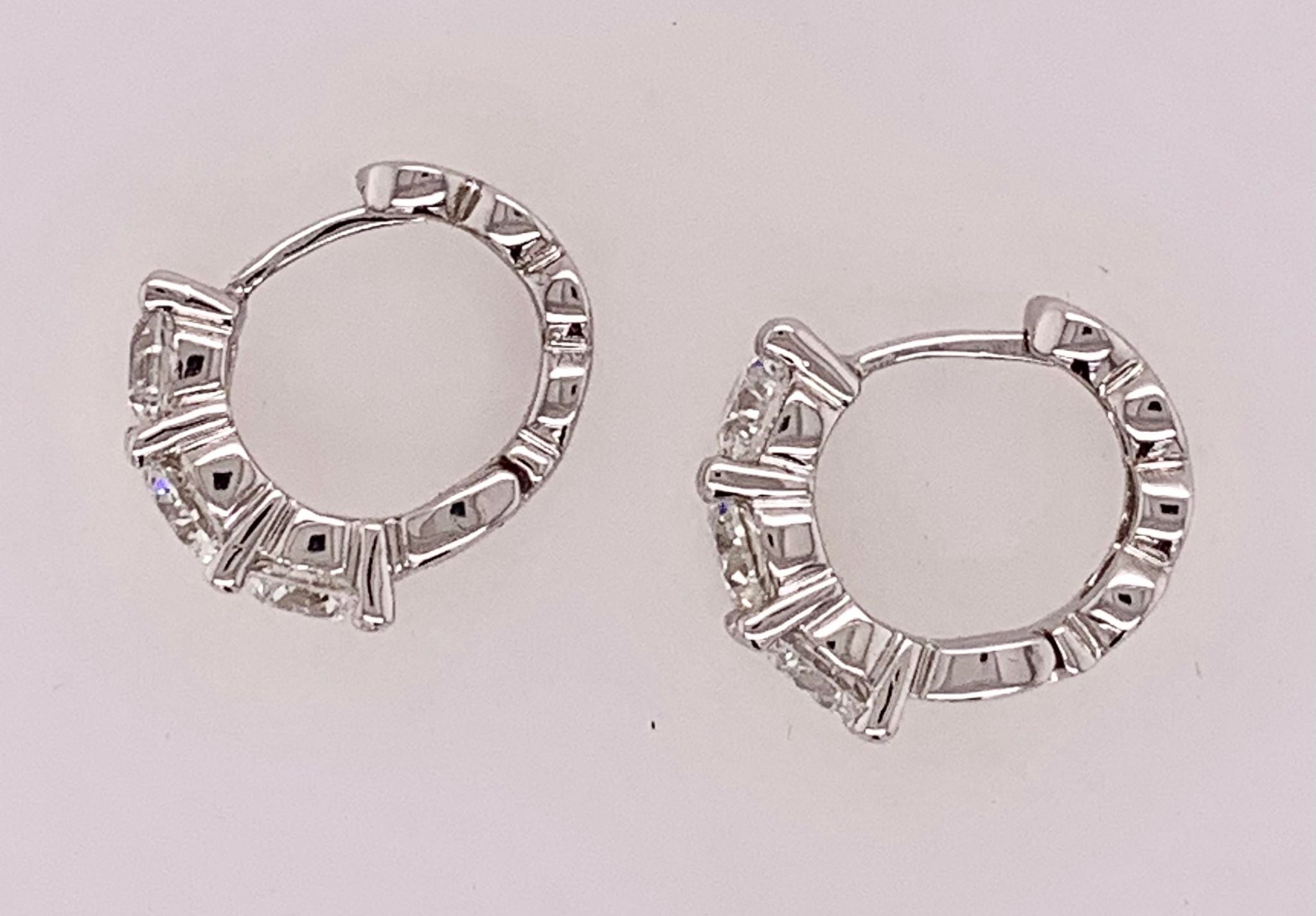 14K White Gold Diamond Earrings