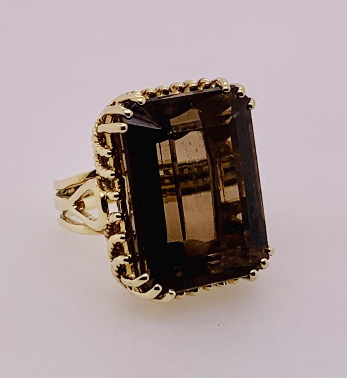 10K Estate Smokey Quartz Ring