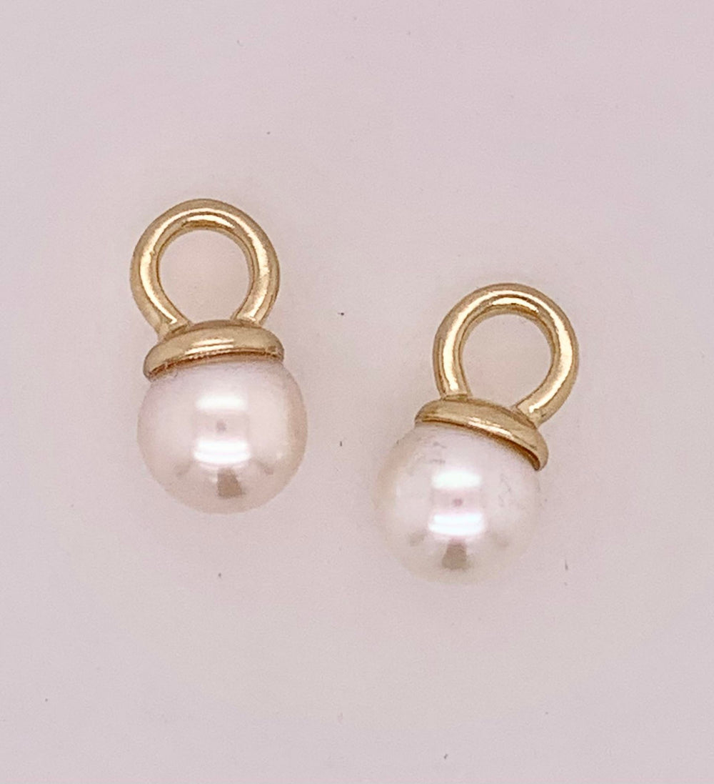 14K Pearl Earring Charms