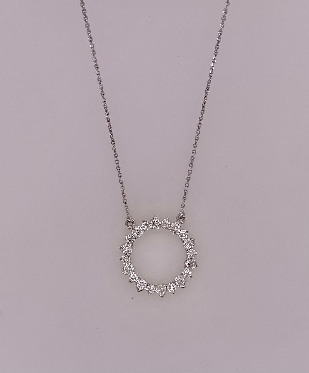 14K LAB Diamond Pendant