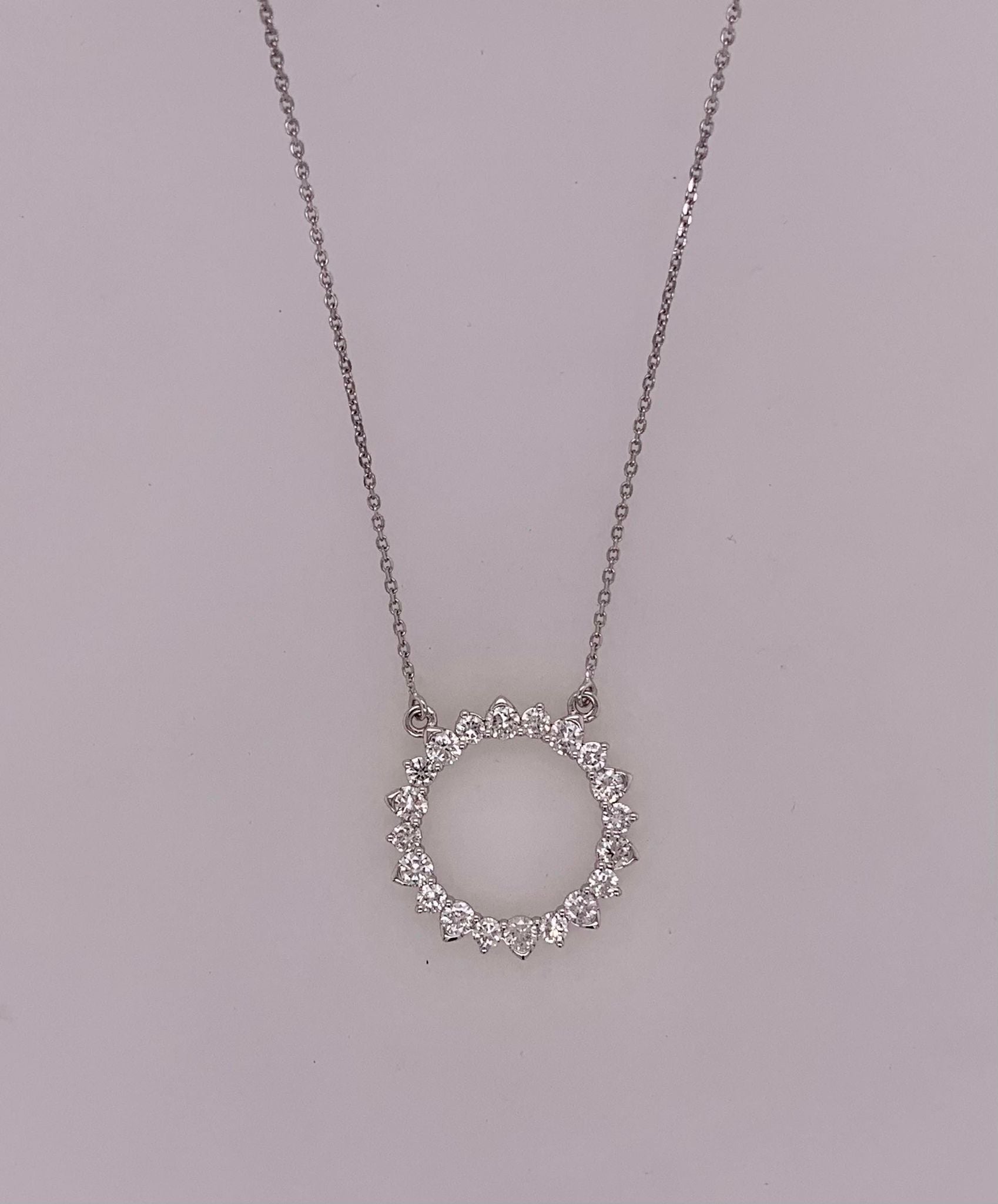 14K LAB Diamond Pendant