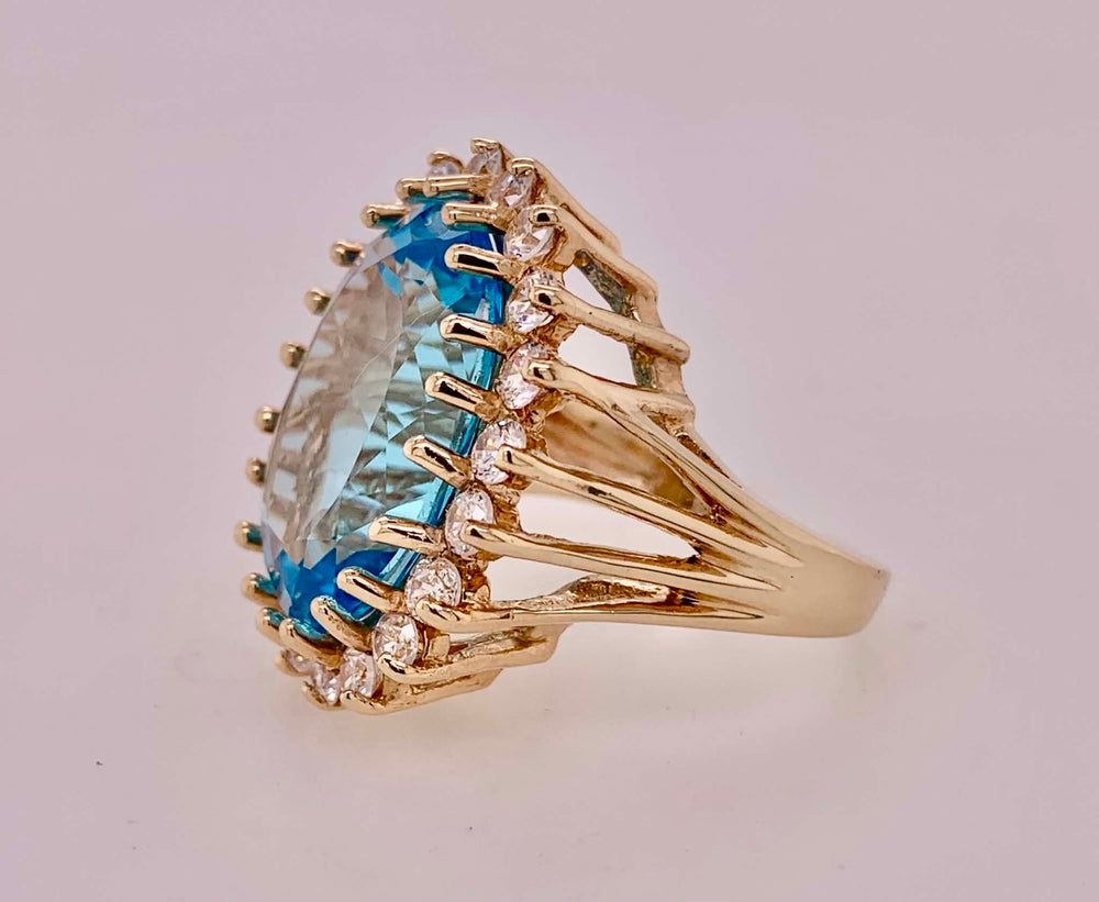 14K Estate Topaz Ring
