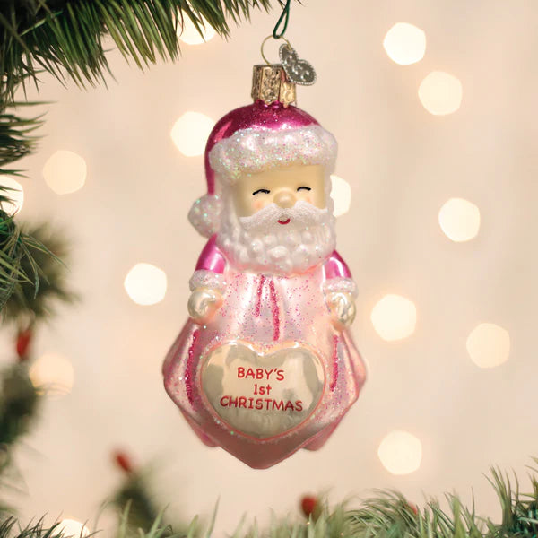 Old World Christmas Baby Girl's 1st Santa Lovey Ornament