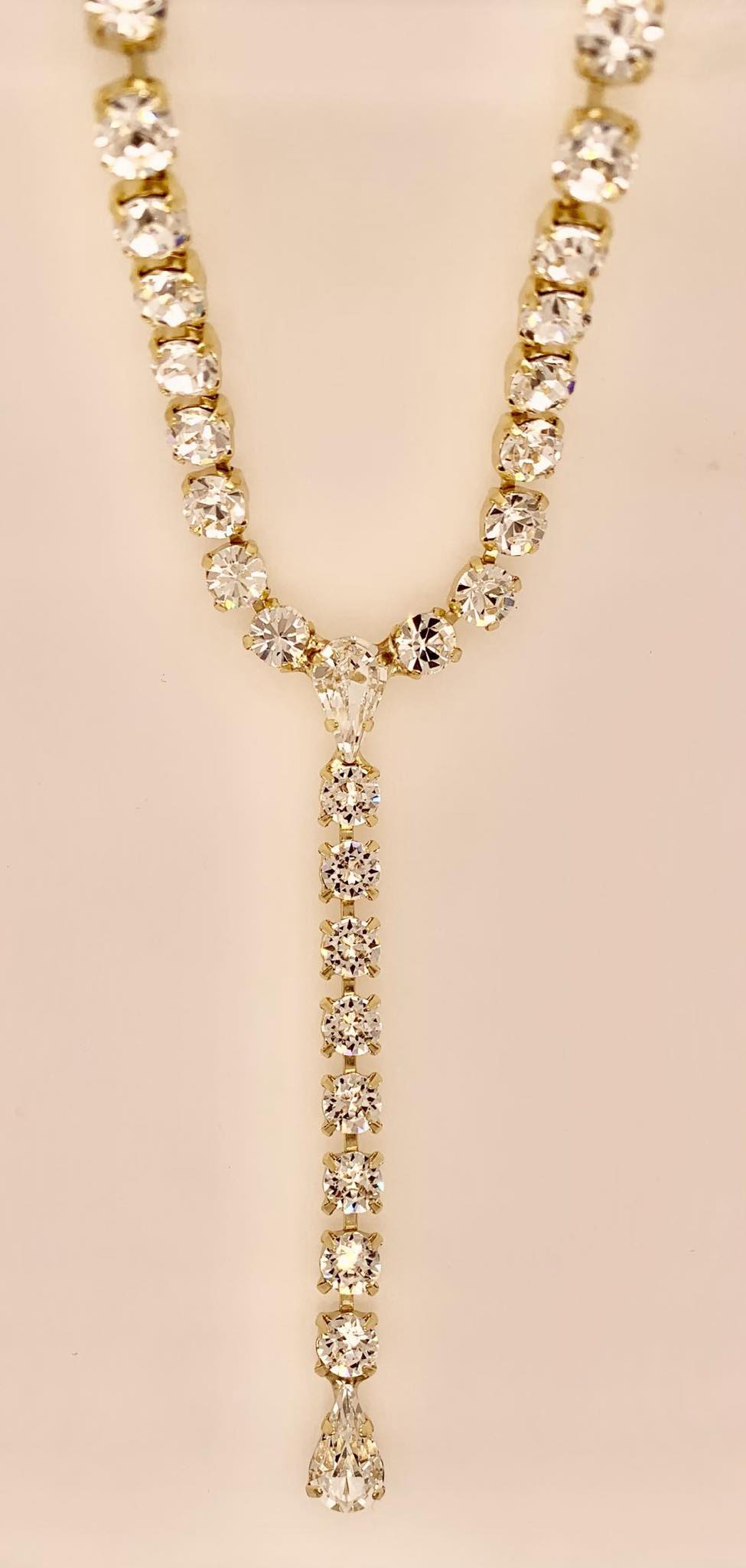 Classic Crystal Tassel Necklace
