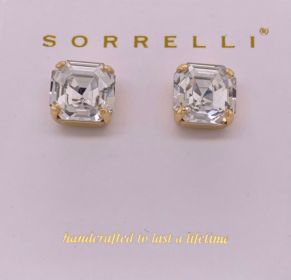 Asscher Cut Crystal Earrings