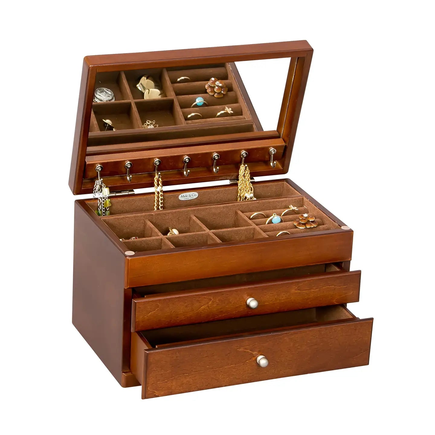 Selma Walnut Wooden Jewelry Box