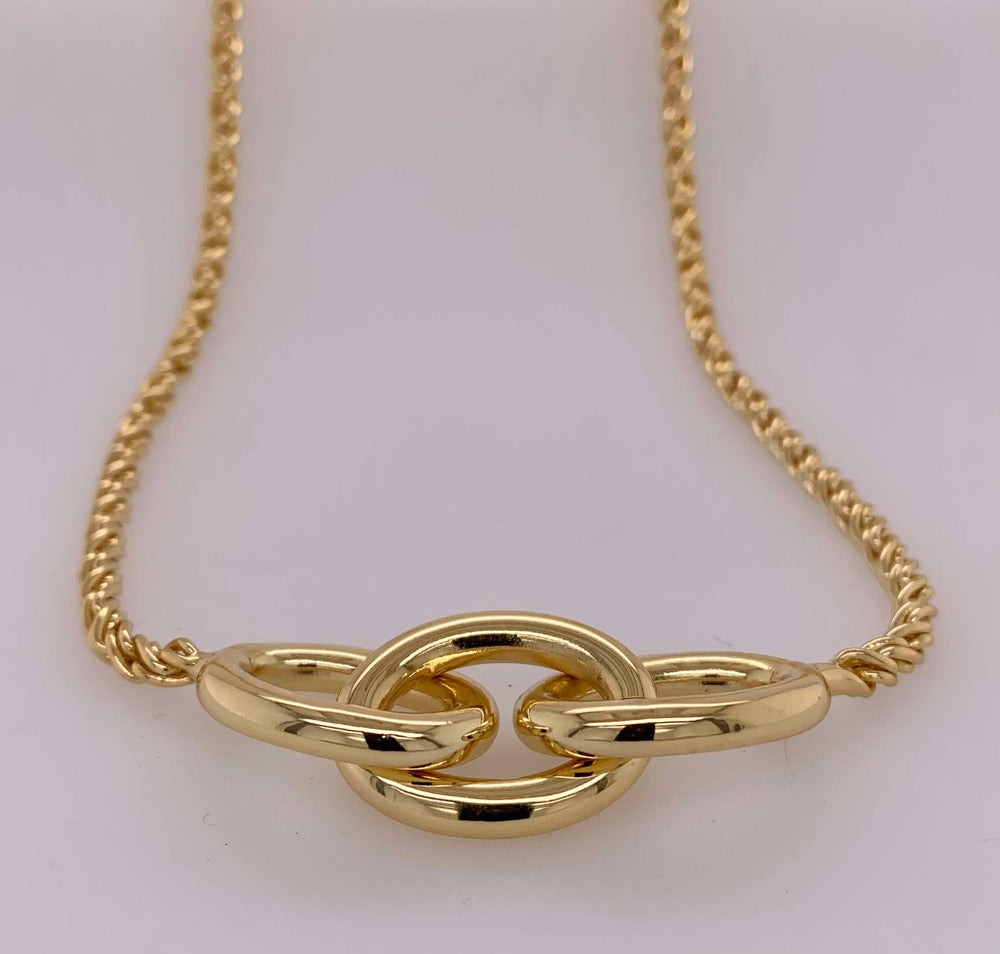 Rope Chain Oval Link Tennis Necklace