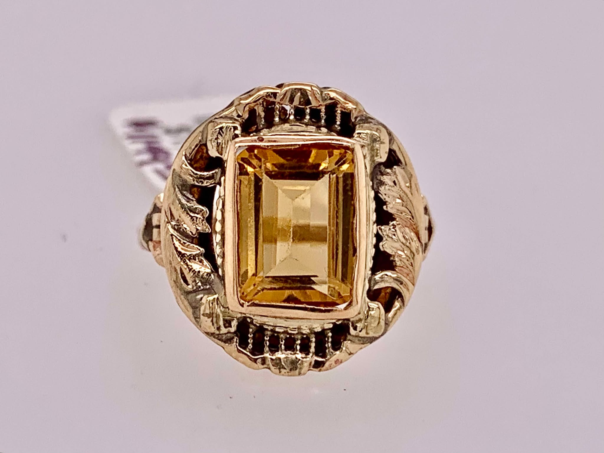 10K Estate Citrine Ring
