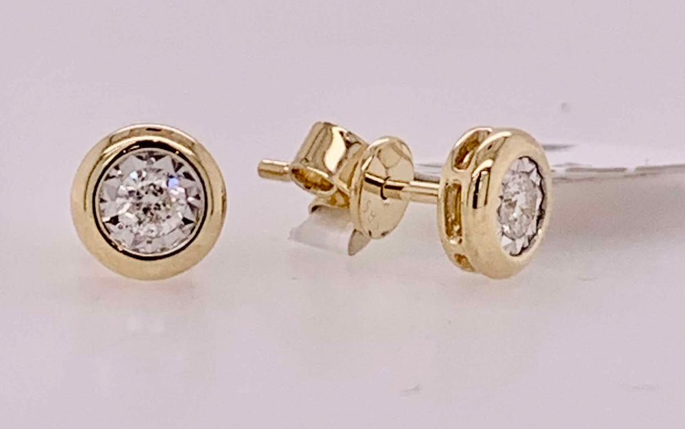 14K Diamond Stud Earrings