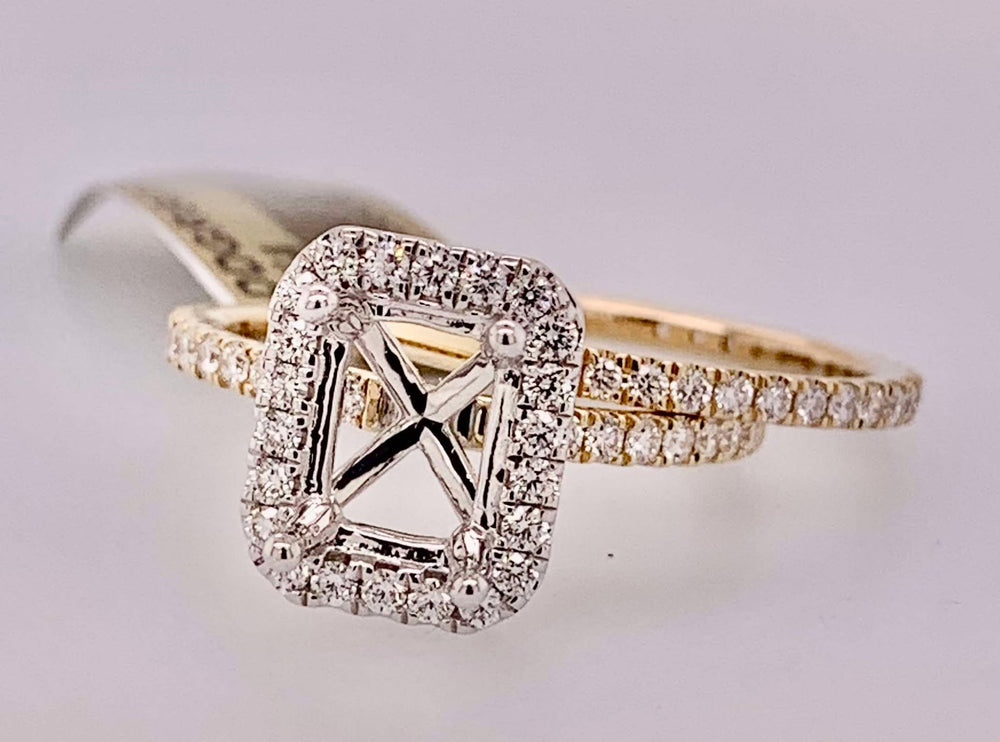 14K Two Tone Semi Mount