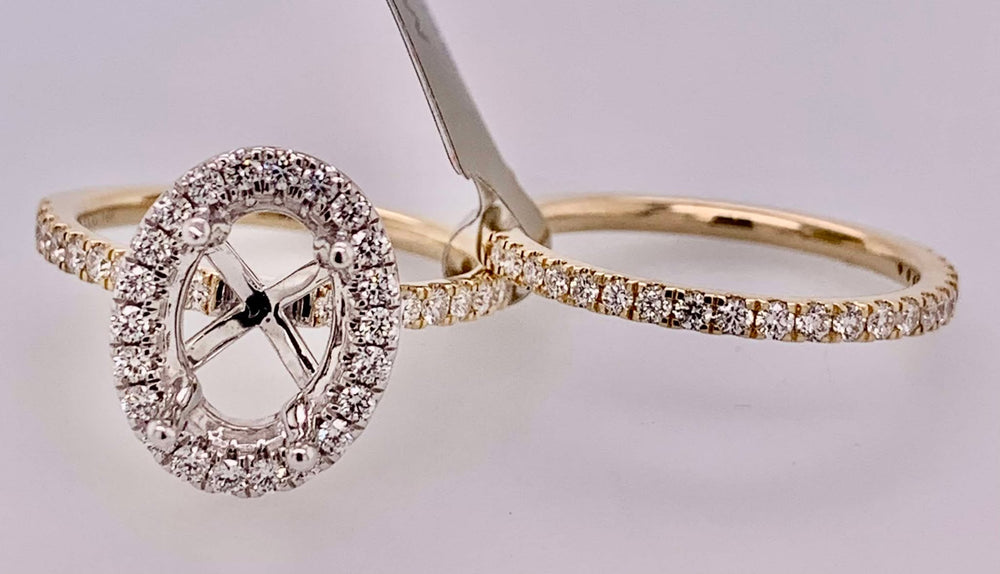 14K Two Tone Semi Mount