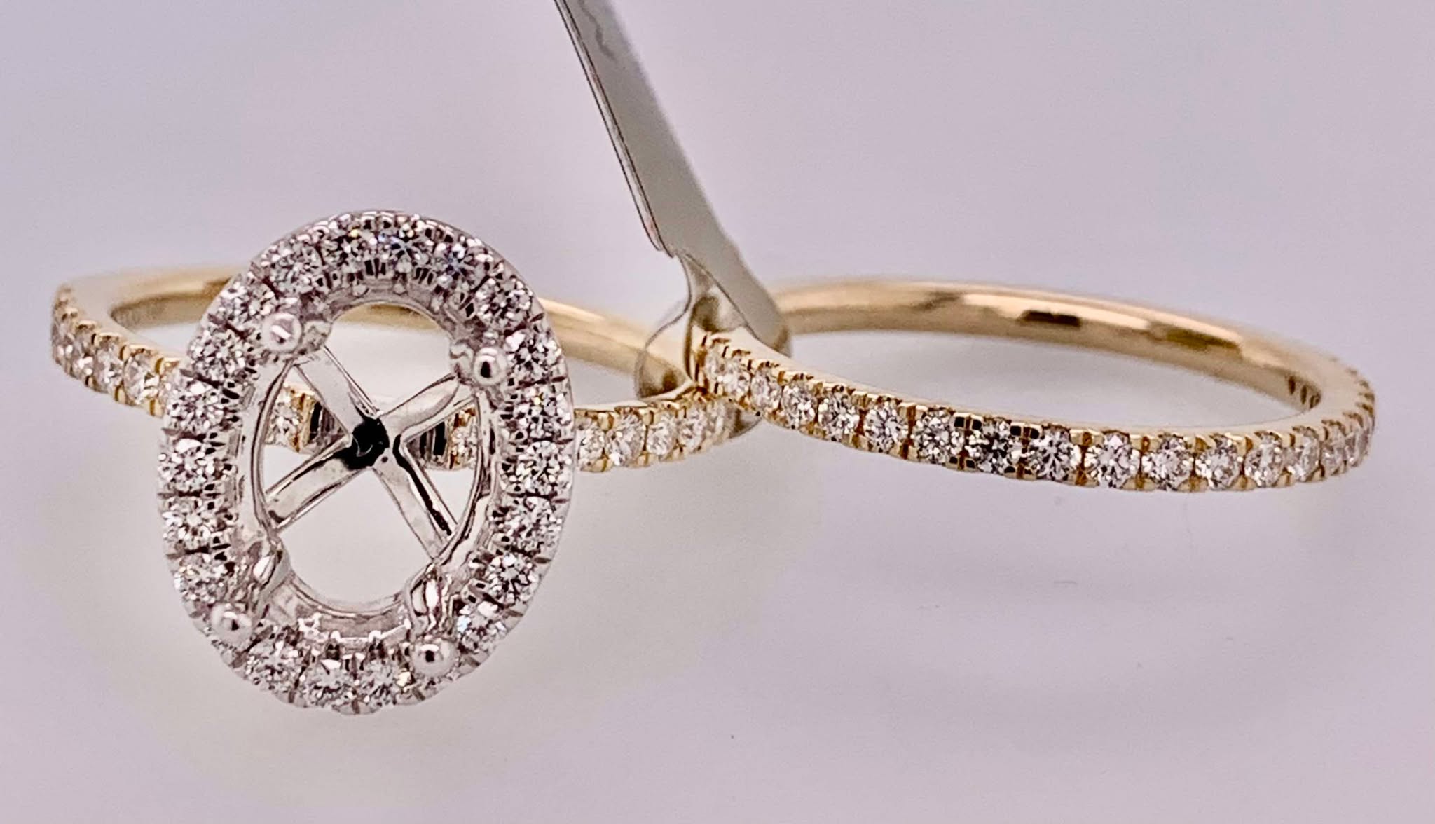 14K Two Tone Semi Mount