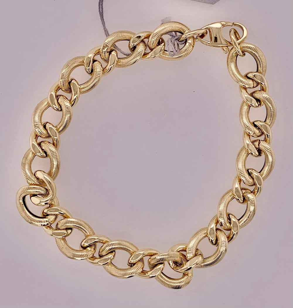 14K Gold Fancy Link Bracelet