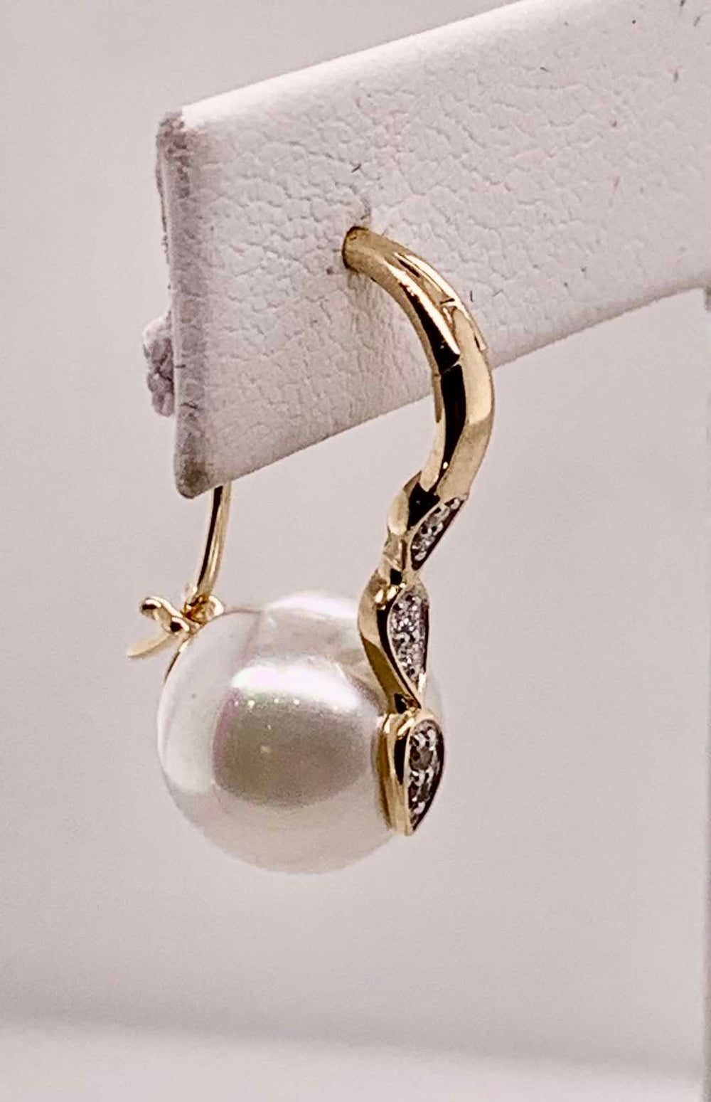 14K Pearl & Diamond Earrings