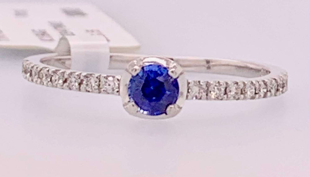 18K Sapphire & Diamond Ring