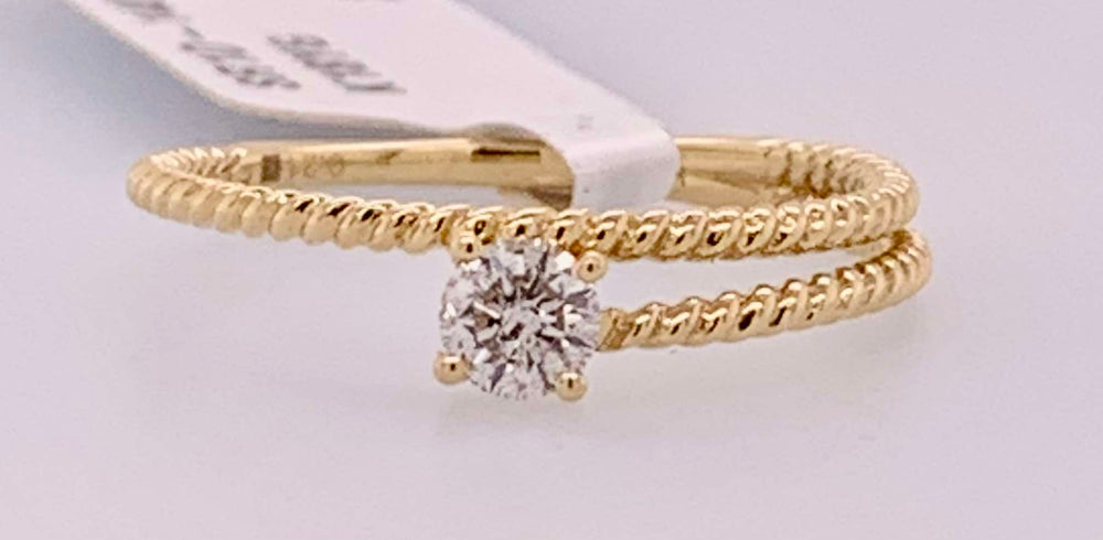 18K Diamond Bypass Ring