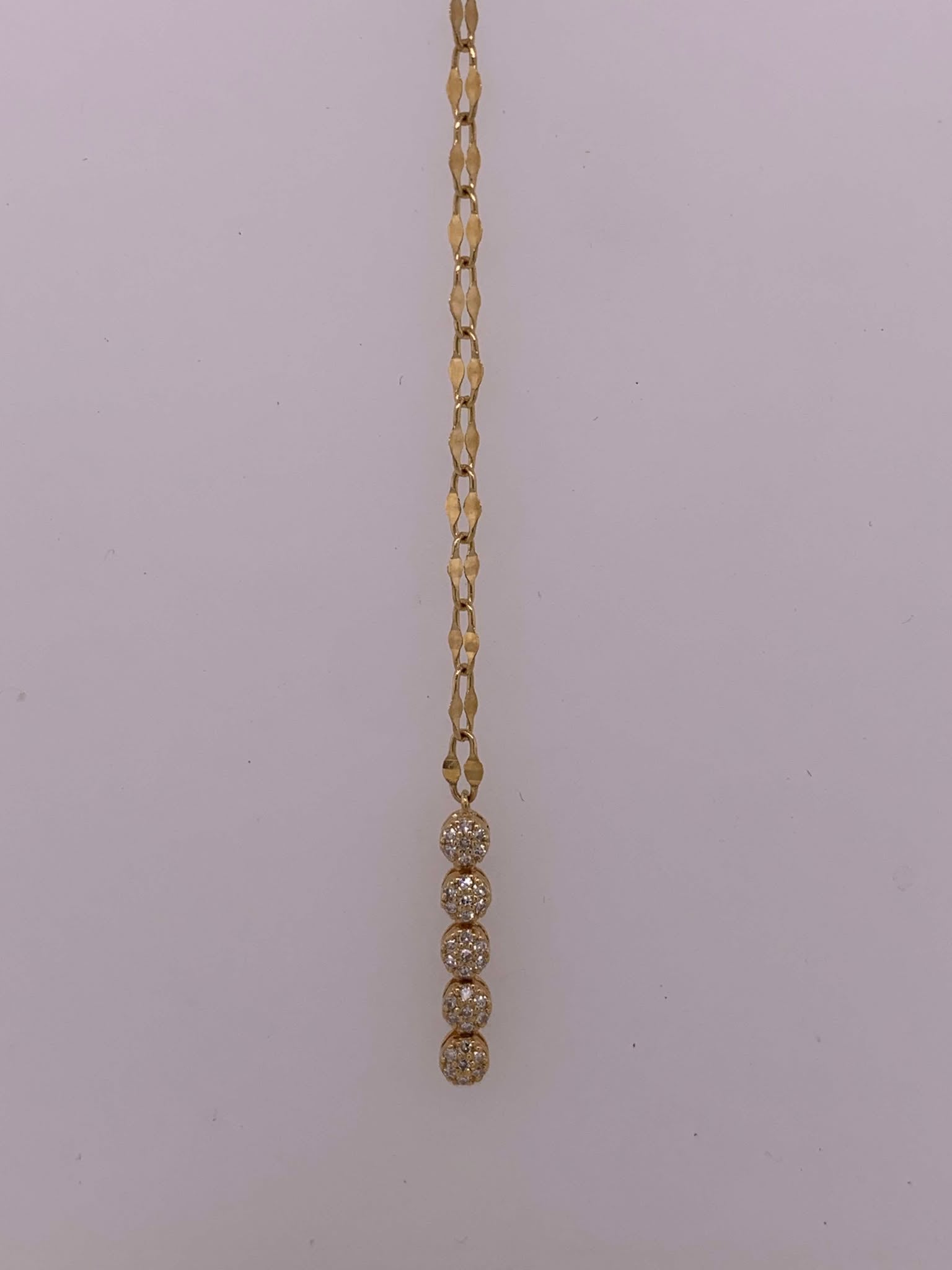 14K Diamond Y Necklace