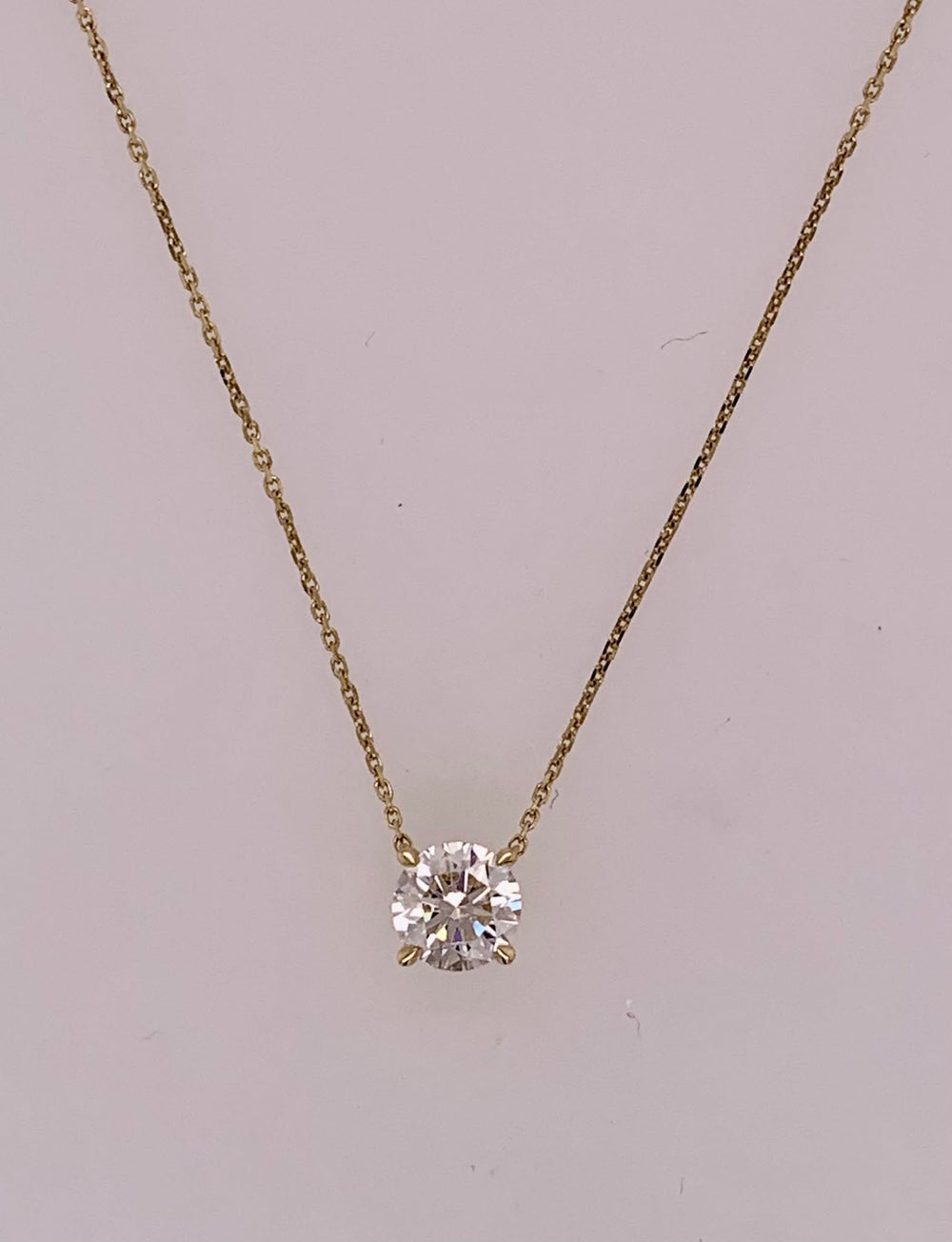 LAB Diamond Solitaire Necklace