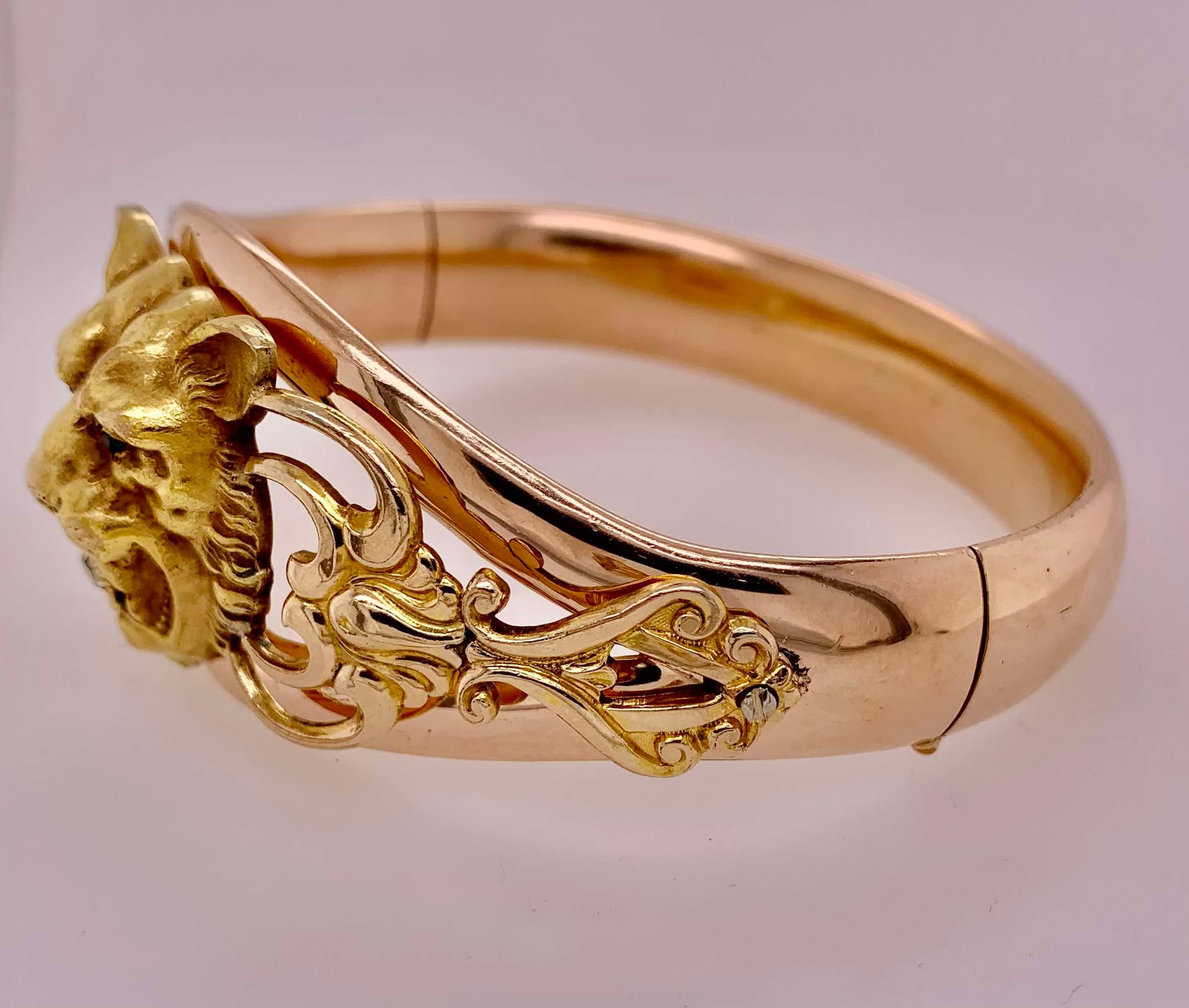 Estate Ornate Gold-Filled Bangle