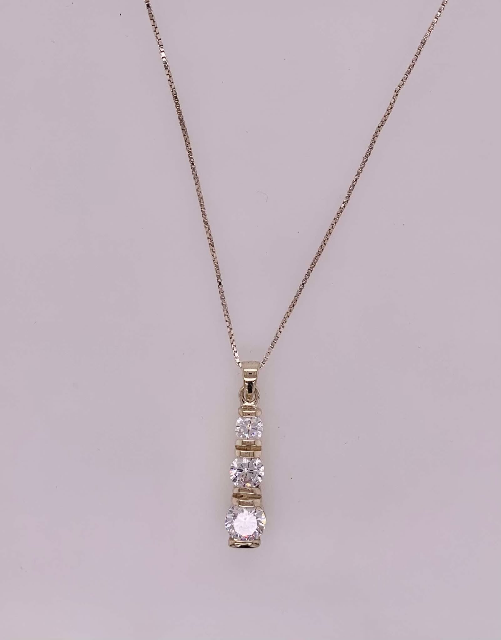 Sterling Silver CZ Necklace
