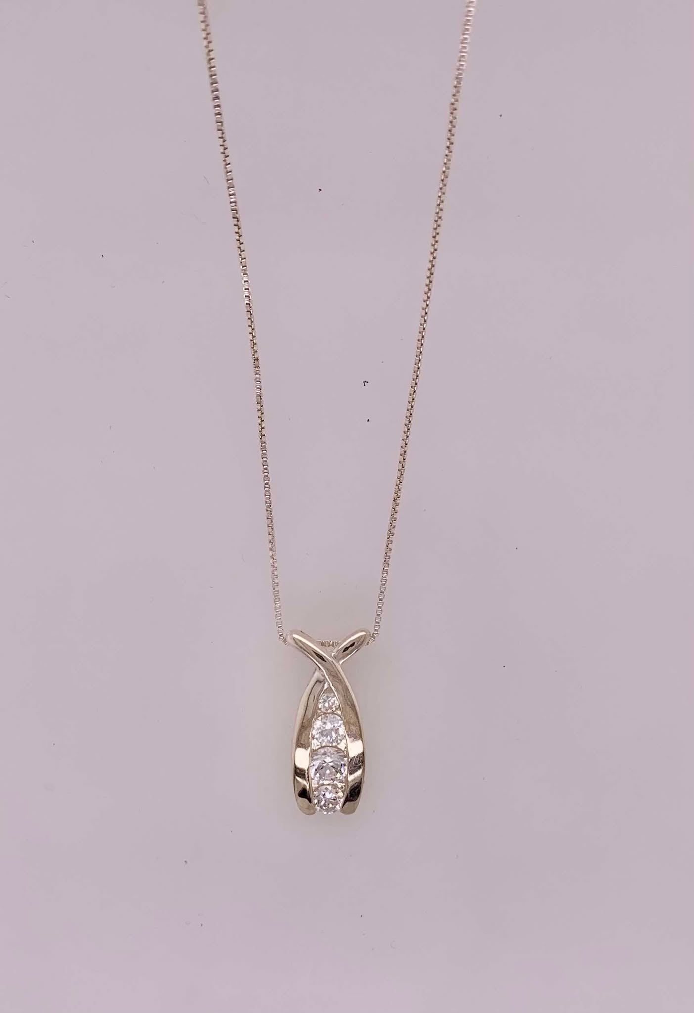 Sterling Silver CZ Pendant