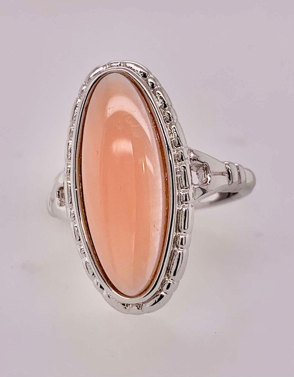 Sterling Silver Cats Eye Glass Stone Ring