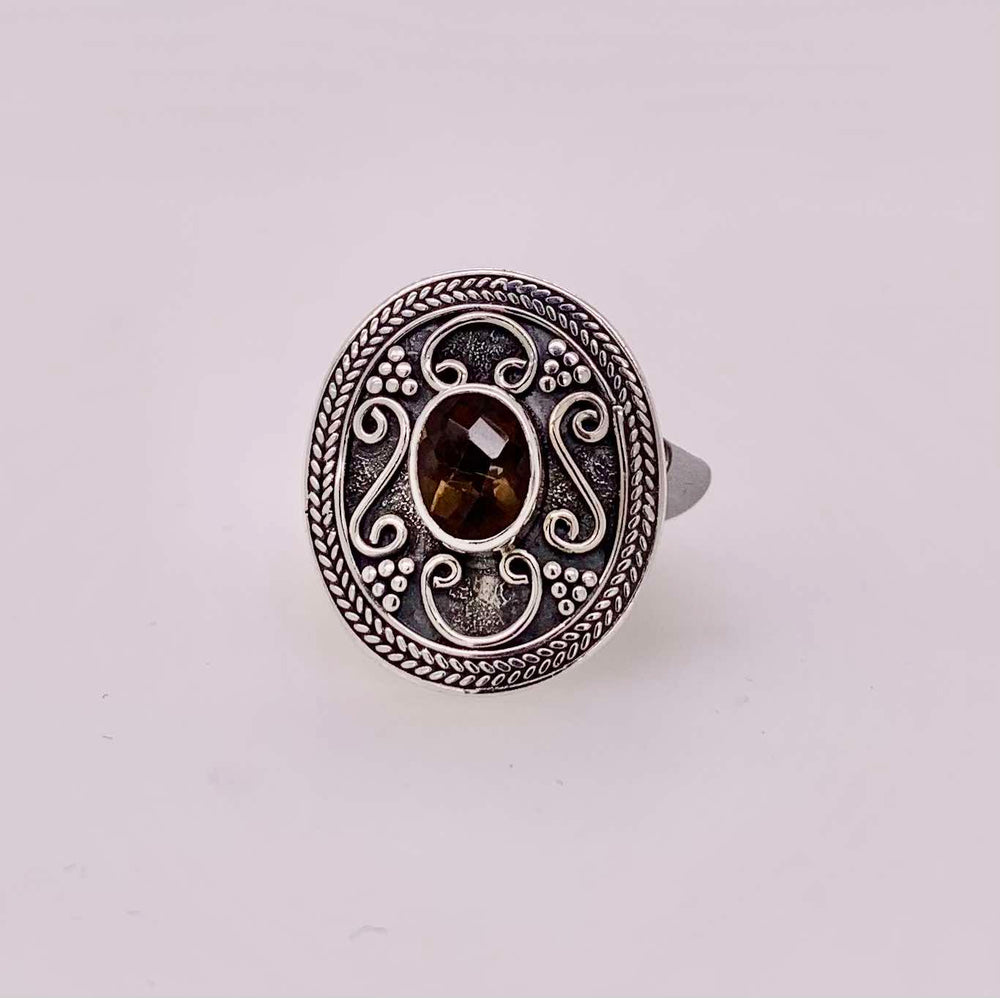 Sterling Silver Smokey Quartz Ring